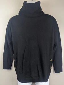 Bottone laterale nuovo con etichette Madewell donna taglia small nero collo a tartaruga lana merino alpaca - Foto 1 di 11