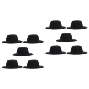 10 Pcs Mini Jazz Hat Child Tiny Hats For Crafts Doll Dress up Cap Accessories - Picture 1 of 12