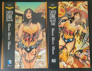 WONDER WOMAN EARTH ONE Volume 1 & 2 HARDCOVER BOOKS DC COMICS GRANT MORRISON! - Picture 1 of 3