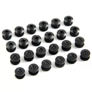 Juego de 24 piezas de tornillos de acero negro Chicago Kydex funda de cuero clips tornillos tuercas - Imagen 1 de 6