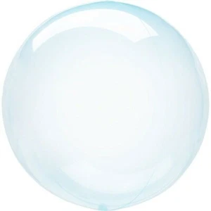 Anagramm Crystal Clearz rund transparent Party Ballon 45 cm latexfrei blau - Bild 1 von 1