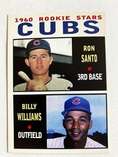 Ron Santo  & Billy Williams - 1960 rookie stars card- Chicago Cubs - RARE!