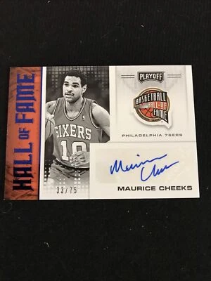 Mo Maurice Cheeks 2020 Chronicles Playoff Hall of Fame Blue Auto 33/75 - Image 1 of 2