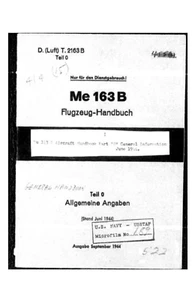 297 Page German Messerschmitt Me 163 B & Me 262 A-1 Flugzeug Handbuch on CD - Picture 1 of 12