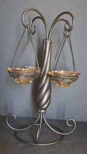 Vintage Partylite Hanging Votive (tealight) holder amber glass - Picture 1 of 4