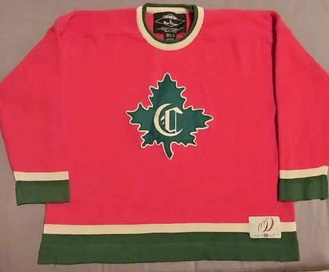 Rare MONTRÉAL CANADIENS CENTENNIAL Jersey Sweater XL Reebok Roger Edwards NHL Cover