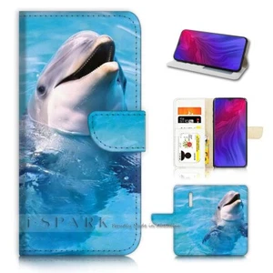 ( For Oppo Reno Z ) Flip Wallet Case Cover AJ21087 Dolphin - Photo 1 sur 5