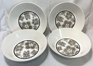 Lot 4 Mikasa Duplex Casablanca Ben Seibel Soup Cereal Bowls White Gray Black MCM - Picture 1 of 5