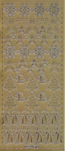 Zier-Sticker-Bogen-Weihnachtsmotive-gold oder silber -W-0318 - Bild 1 von 4