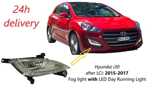 Hyundai i30 mk2 15-17 post LCI Front Bumper Fog Light with LED DRL Right side - Picture 1 of 5
