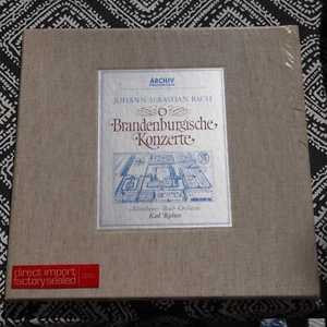 SELLADO BACH 6 conciertos de Brandeburgo RICHTER ARCHIVO CAJA DE LINO LP ENVÍO GRATUITO EE. UU. CA - Imagen 1 de 2