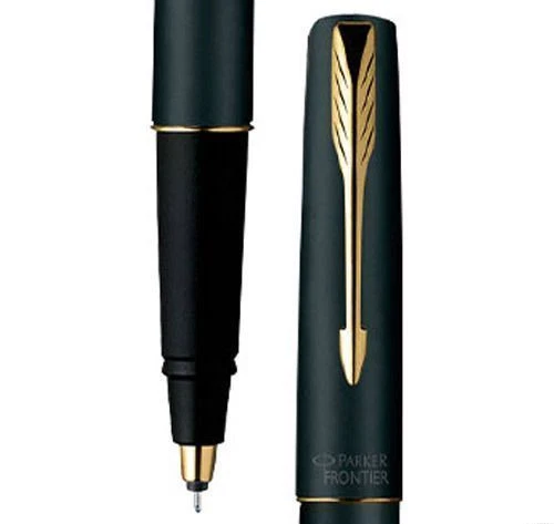 Bolígrafo Parker Frontier mate negro dorado/tinta de relleno azul  Foto 1 de 1