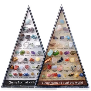 Rock & Mineral Collection 36pcs Geology Gem Kit in a Display Case for Kids - Picture 1 of 14