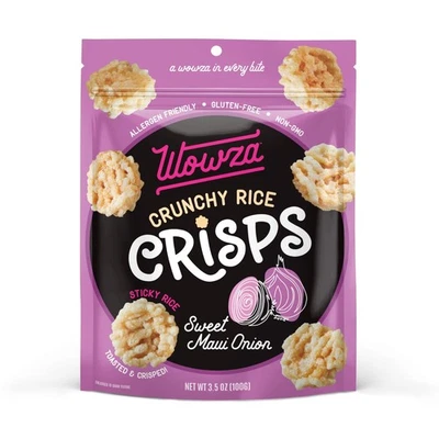 Wowza Sweet Maui Onion Crunchy Rice Crisps Gluten Free 3.5 Ounce Pack Of 8 - Image 1 of 4