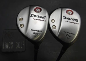 Set of 2 Spalding FW-Version III Tour ProGrind 5+7 Woods Stiff Graphite Shafts - Picture 1 of 5