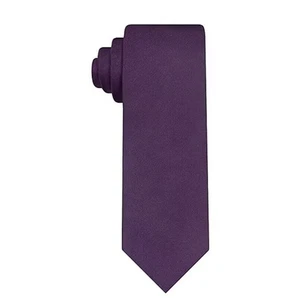 Van Heusen Men's Soft Solid Tie in Plum Purple 3' Wide 58" Length MSRP $45 - Picture 1 of 4