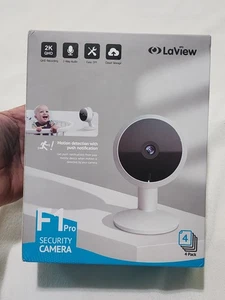LaView F1 Pro Security Camera 4 PACK 1080P (LV-PWF-1-4PK) - White NEW - Picture 1 of 6