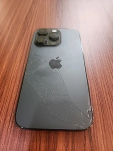 Carcasa negra espacial original agrietada OEM Apple iPhone 14 Pro *PARA REPUESTOS* - Imagen 1 de 8