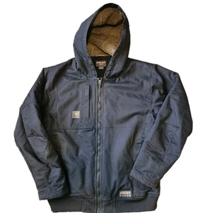 ARIAT Rebar DuraCanvas Jacke Kapuze Sherpa gefüttert Arbeitsmantel Herren Large schwarz - Bild 1 von 8