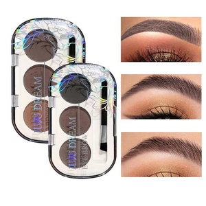 Maquillage Naturel Sourcils Poudre Palette Ombre à Paupières Kit Brosse Neuf Cosmétique C1T7 - Photo 1/14