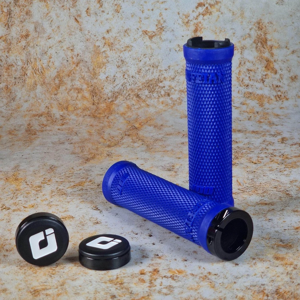 ODI Ruffian Lock-On 130mm MTB BMX Race Grips Blue Made in USA - Image 1 of 1