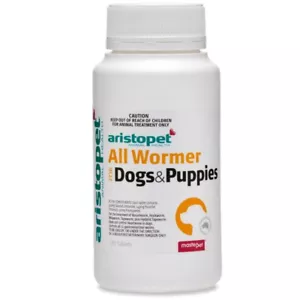 Aristopet All Wormer for Dogs & Puppies 100PK Worming Tablets Dog Worming Tablet - Picture 1 of 1
