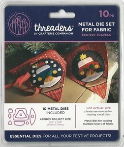 CLEARANCE Threaders Crafters Companion 10 Metal Die Set - Festive Travel (BX4) - Picture 1 of 2