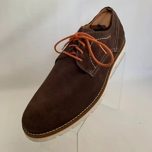 Zapatos con cordones Ben Sherman Oxford de cuero marrón gamuza punta redonda talla 13 - Imagen 1 de 10