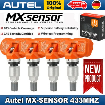 4x Autel MX sensor 433 MHz universal tire pressure sensor TPMS TPMS programming DHL - Image 1 of 4