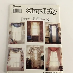 Simplicity Sewing Pattern 0684 Abbies Jiffy 6 Pack Window Treatments Home Decor - Picture 1 of 11