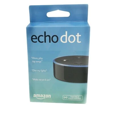 全新亚马逊 Echo Dot 第 2 代 带 Alexa 语音媒体设备 黑色 RS03QR (AD) — 第 1/4 张图片