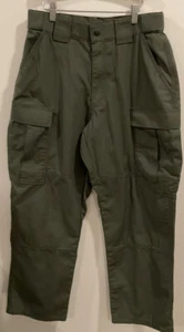 5.11 511 Tactical Mens 31x35 Ripstop Canvas Tactical Cargo Pants Green TAC-105C - Picture 1 of 9