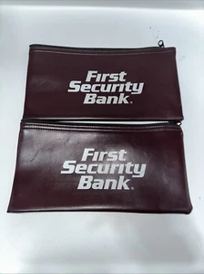 Vintage First Security Corporation Bank Zipper Cash Money Deposit Bag 5.5"x 7" - Picture 1 of 4