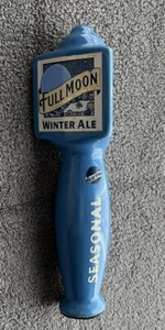 Blue FULL MOON 10" WINTER ALE Beer TAP HANDLE Ceramic Hand Made Man Cave - Picture 1 of 5