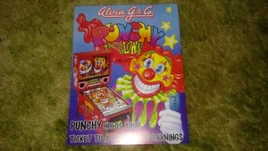 PUNCHY THE CLOWN- Alvin G & Co. PINBALL ORIGINAL ADVERTISING FLYER-L@@K! - Picture 1 of 2