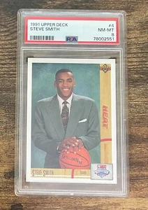 PSA 8 1991 Upper Deck Steve Smith - Picture 1 of 2