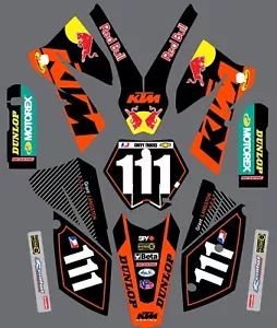 Graphics Kit for KTM 200XC 250XC 300XC 450XC 525XC 2005-2007 Decals - Foto 1 di 1