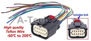 Heated Mirror Connector Pigtail 12-way for MOTORCRAFT WPT-1125 AU2Z-14S411-AMA - Bild 1 von 2