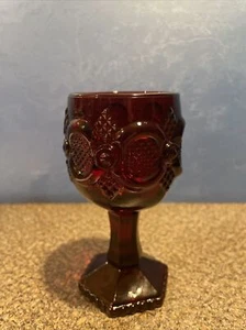 Vintage Avon Cape Cod Ruby Red 4 1/2”  Wine Goblets Glasses - Picture 1 of 7