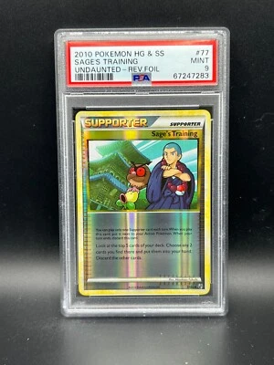 Pokemon PSA 9 MINT Sage's Training 77/90 Undaunted Reverse Holofoil 2010 S#7283 - Image 1 of 2