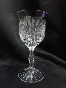 American Cut Eleanor, Pinwheel, Fan: Water or Wine Goblet (s), 7 1/4" As Is - Picture 1 of 10