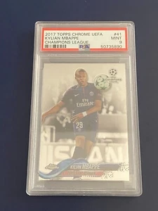 2017 Topps Chrome Kylian Mbappe #41 UEFA Champions League PSG Rookie RC PSA 9 - Imagen 1 de 1