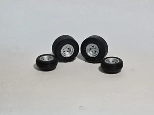 1:64 Scale Wrinkled Drag Slick 12mm Tires W/Rims - For Custom 1/64 Diecast - Picture 1 of 2
