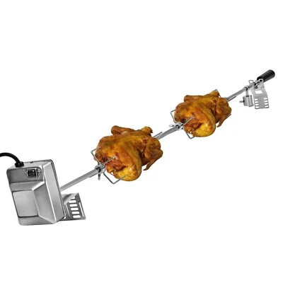 Electric Rotisserie Kit w/Motor BBQ Grill Stainless Steel Detachable Spit Rod - Image 1 of 4