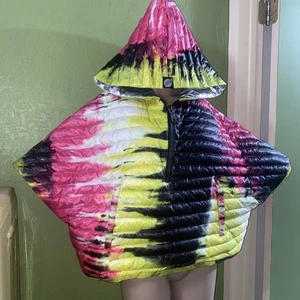 Think Royln Daunen-Ponchojacke Damen XS/S bunt Half Zip Kapuze - Bild 1 von 9