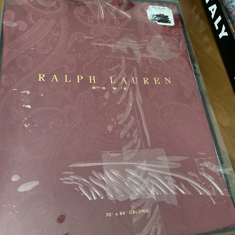 Mantel Ralph Lauren 70 X 80 Borgoña Oblongo Temporada de Vacaciones Foto 1 de 3