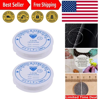 1mm Elastic String, Stretchy Bracelet String Crystal String Bead Cord for Bra... Foto 1 de 4