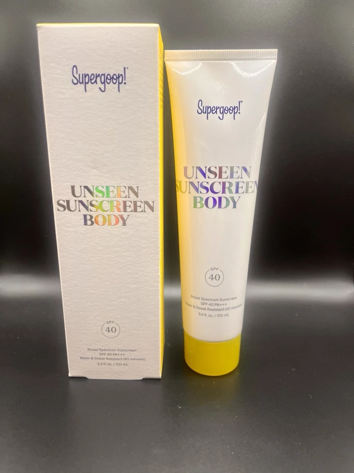 Lot (2) Supergoop Unseen Sunscreen SPF 40 travel mini 0.34 oz.