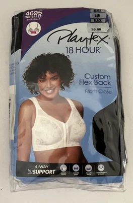 44B  - Playtex 18 Hour Front-Close Support Bra Flexible Back Comfort 4695 NEW - Image 1 of 2