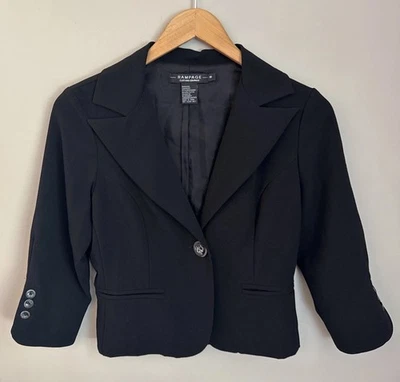 Chaqueta corta Rampage Y2K para mujer talla S negra informal de negocios minimalista Foto 1 de 4